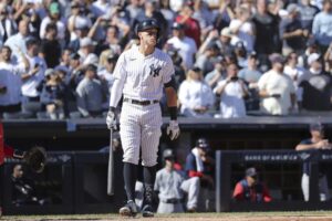 Aaron Judge during Yankees win over Red Sox