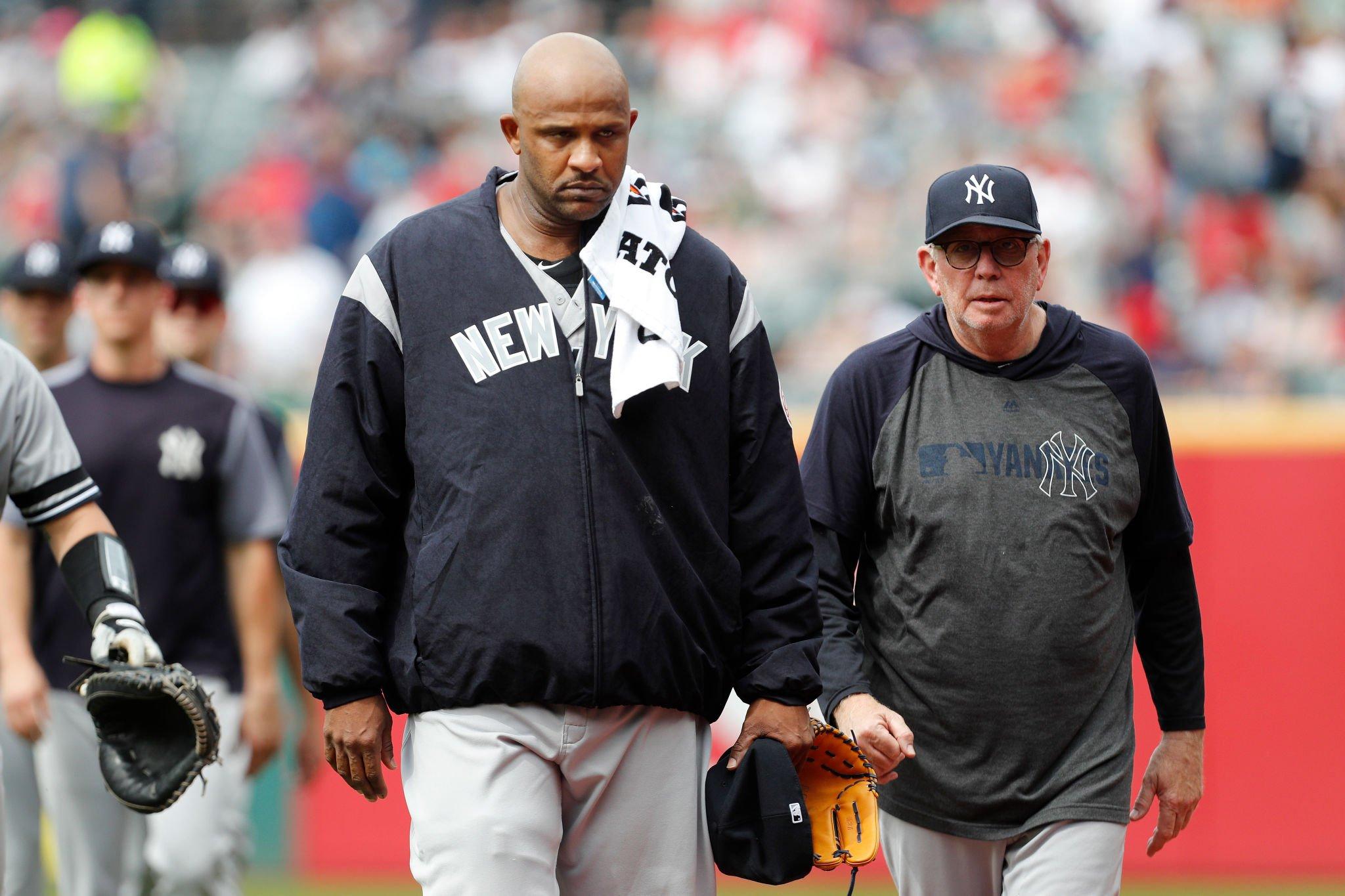 CC Sabathia leaves NY Yankees game in possible final career appearance