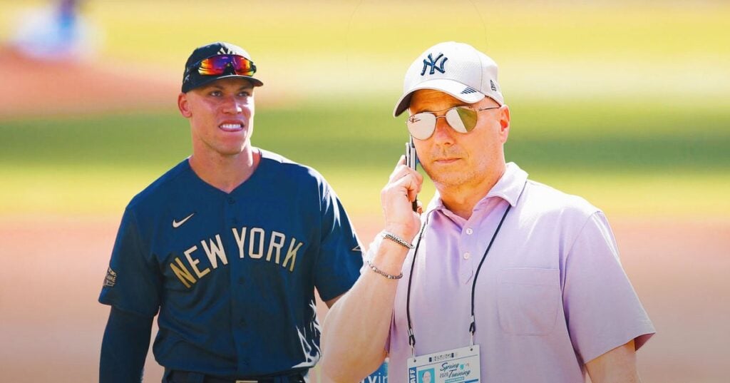 Aaron Judge and Brian Cashman