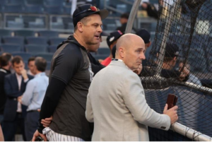 Cashman and Boone at Yankee Stadium