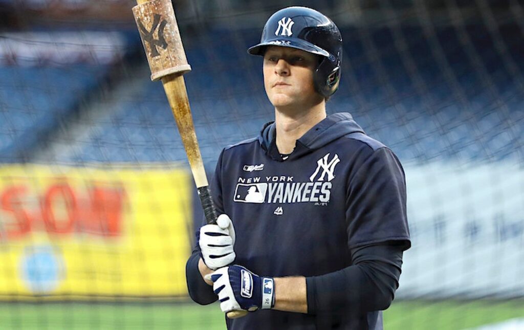 LeMahieu of the Yankees at a practice session.