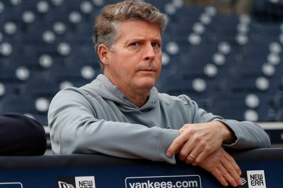 Hal Steinbrenner at a Yankees' training session.