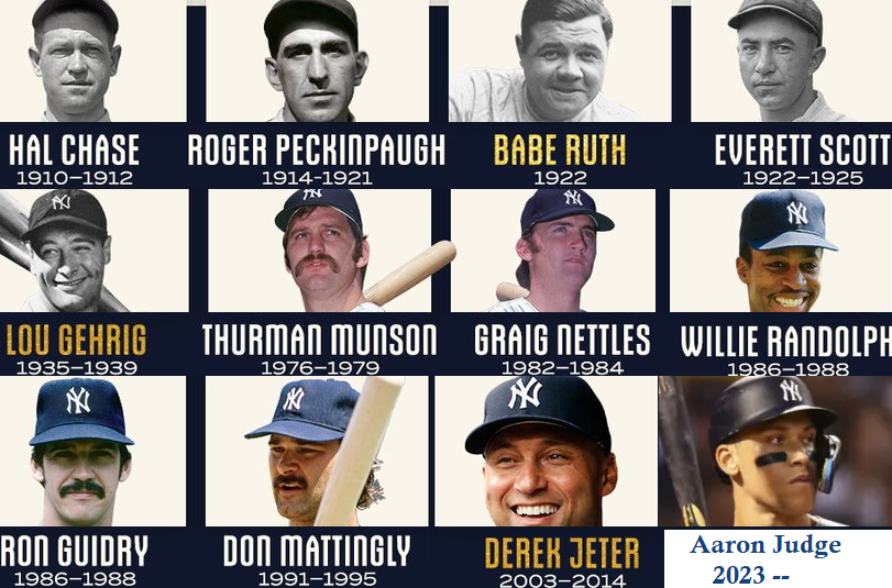 All 16 of the New York Yankees captains through the years
