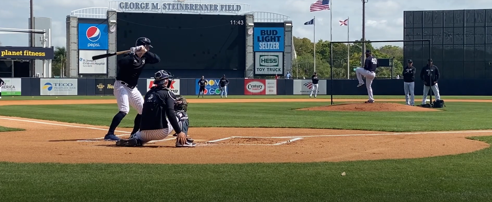 LeMahieu during a training session at Tampa