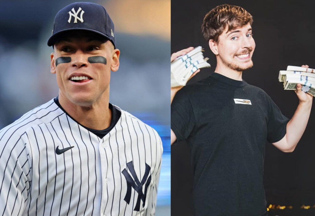 Aaron Judge and YouTuber Jimmy "MrBeast" Donaldson