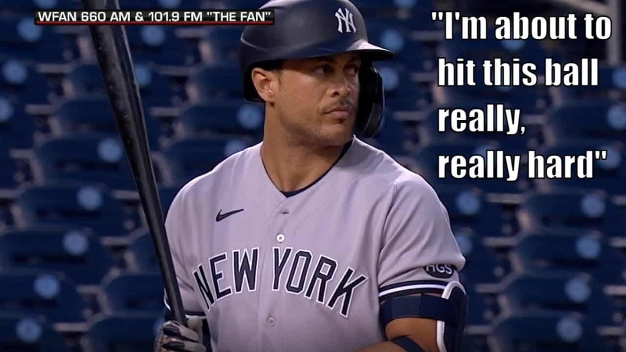 Giancarlo Stanton hits a baseball harder than anyone 