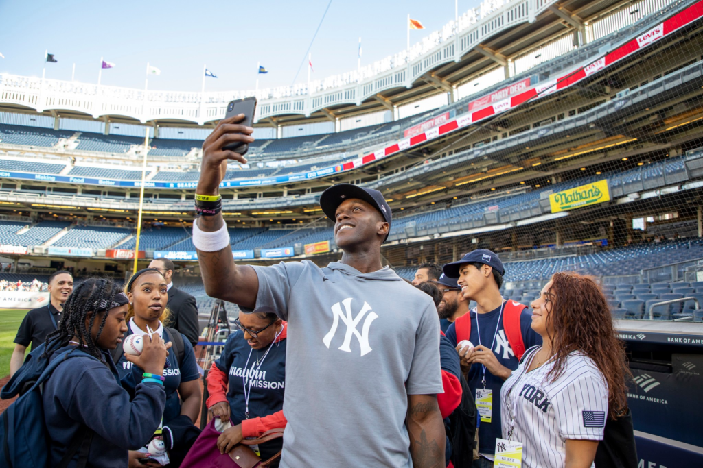 Cameron Maybin at Yankee Stadium