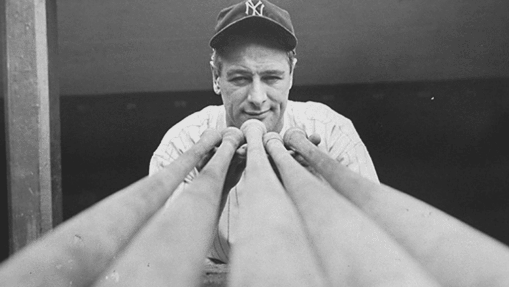 Gary Cooper Lou Gehrig New York Yankees baseball uniform from The, Lot  #1058