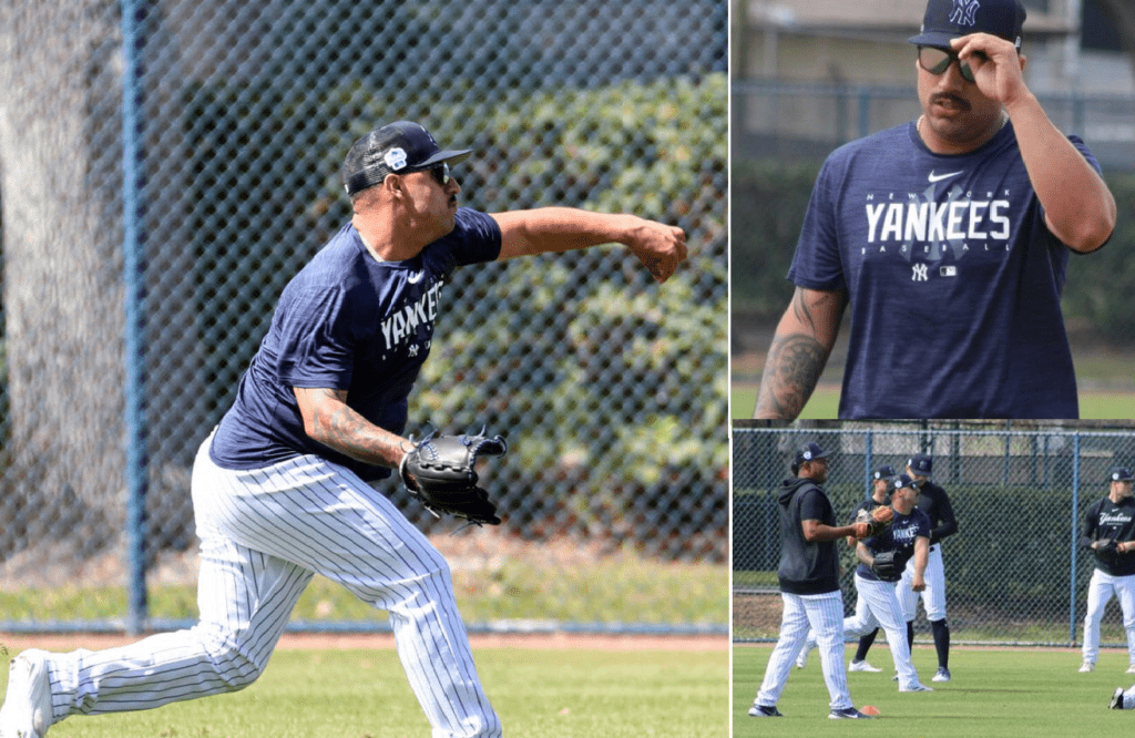 Nestor Cortes at 2023 Yankees spring training camp on Feb 18.