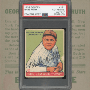 A 1933 Babe Ruth Baseball Card