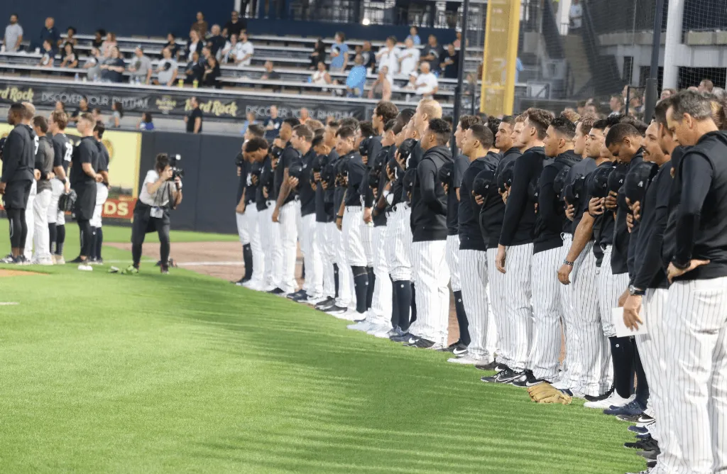 La alineación de los New York Yankees en el partido de entrenamiento de primavera 04 de febrero 2023.