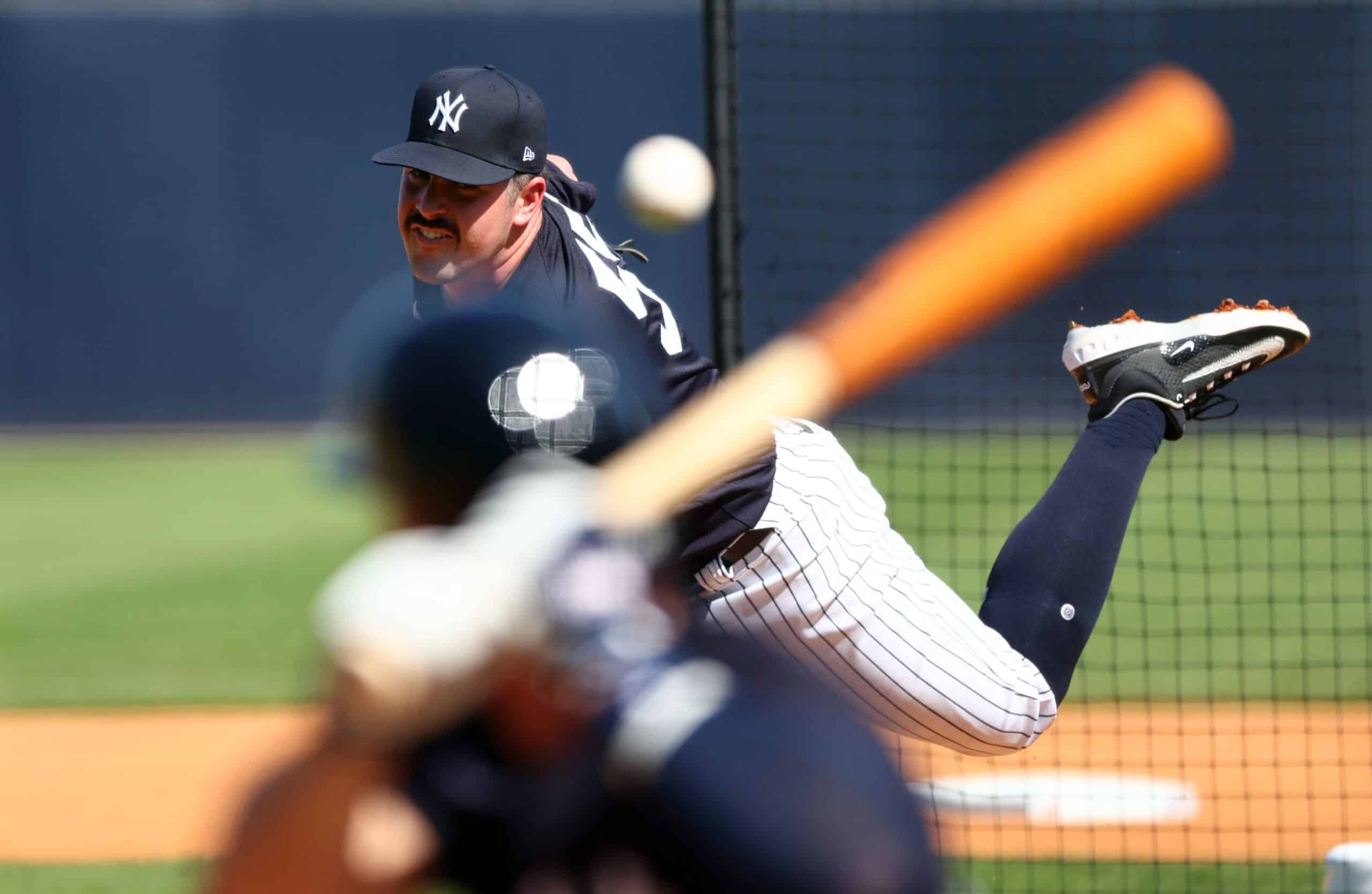 Carlos Rodon is training at Tampa, FL, during the Yankees spring training camp 2023.