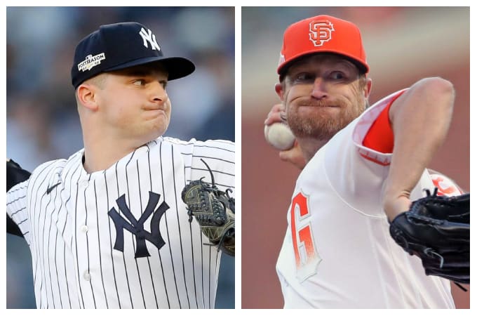 Clark Schmidt of the Yankees and Alex Cobb of the Giants to start Game 2 of 2023.