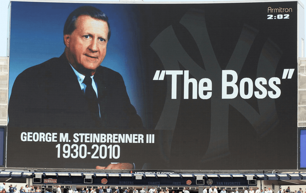 Yankees remember George Steinbrenner at Yankee Stadium.