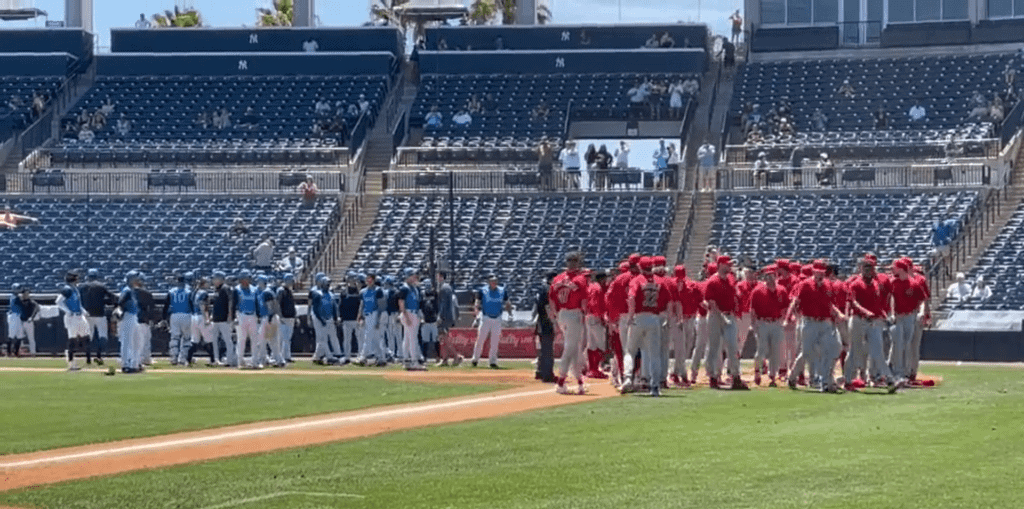 Benches clearing brawl - Clearwater Threshers @ Tampa Tarpons - April 23,  2023 