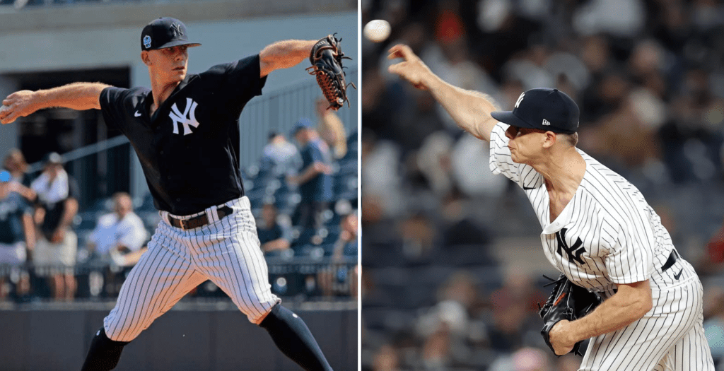 Ian-Hamilton is seen picthing for the Yankees in the Grapefruit League and aginst the Phillies at Yankee Stadium.