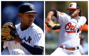 Jhony Brito of the Yankees and Cole Irvin of the Orioles are to start the game on April 8, 2023, at Oriole Park at Camden Yards, Baltimore.