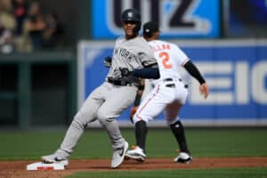 Gleyber Torres had a career-high four hits in the Yankees’ win over the Baltimore Orioles in 2019.