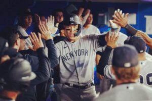 Aaron Judge hit a massive home run at Rogers Center to lead the Yankees to victory on May 16, 2023.