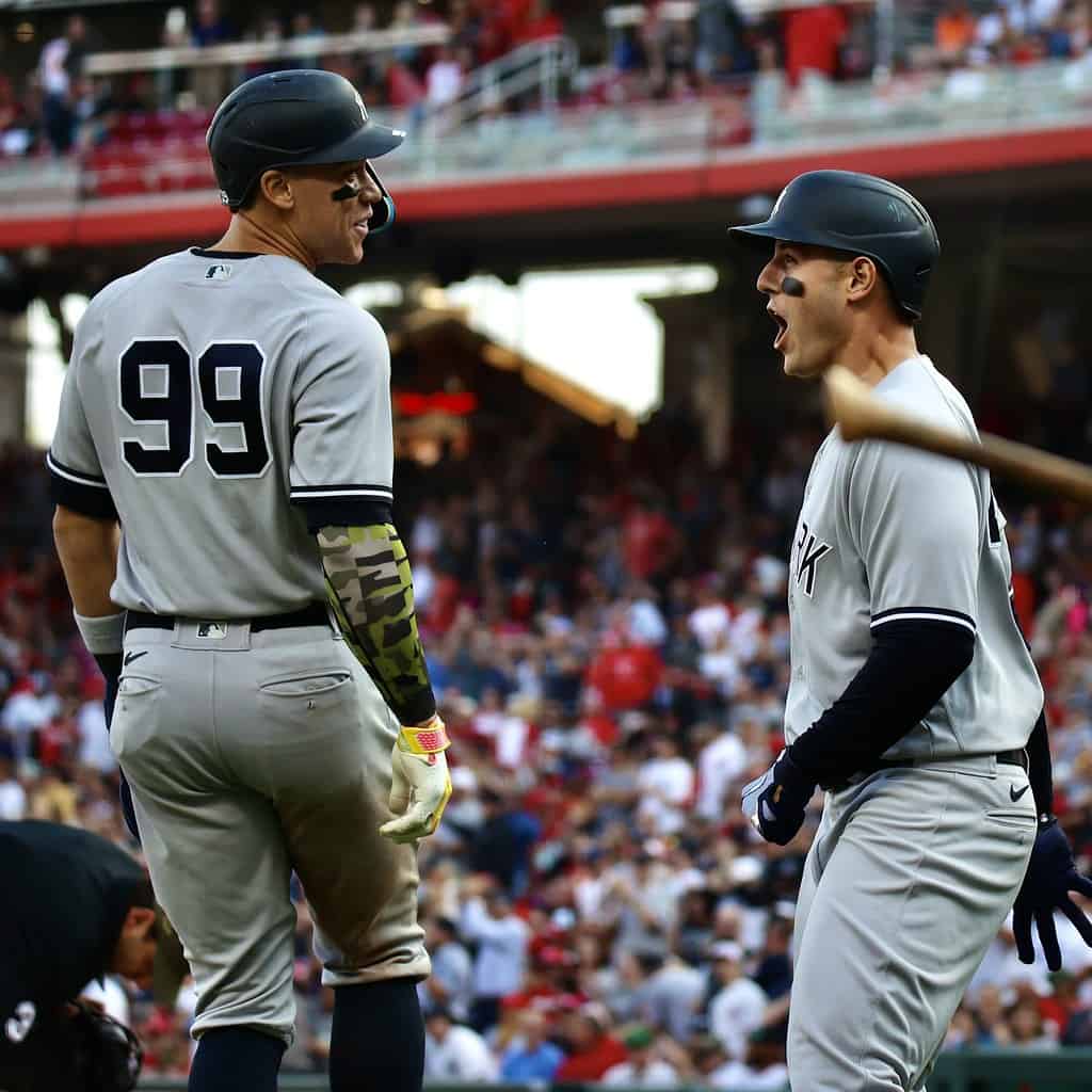 Aaron Judge and Anthony Rizzo led the Yankees to victory against the Reds at Great American Ballpark on May 20, 2023.