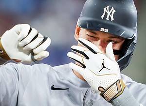 Aaron Judge of the Yankees at Rogers Center, Toronto, on May 17, 2023.