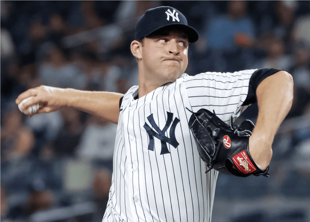 Yankees pitcher Michael King is at Yankee Stadium against the Orioles on May 23, 2023.