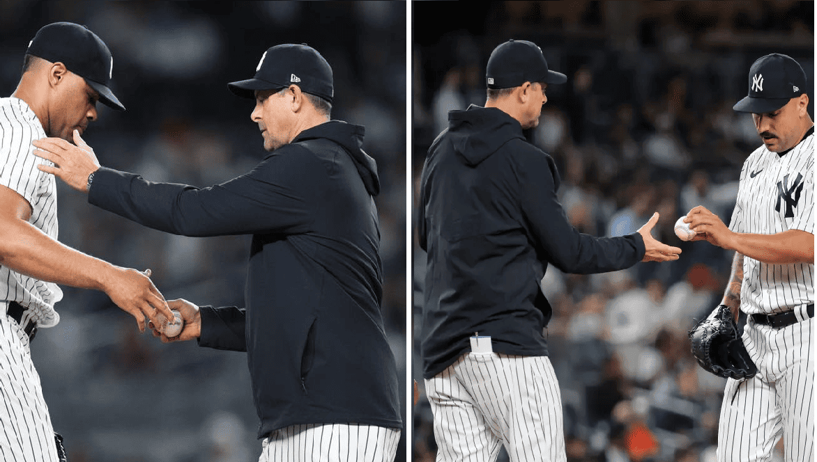 Yankees' Aaron Boone explains why he brought in Clay Holmes for Ron  Marinaccio vs. Guardians
