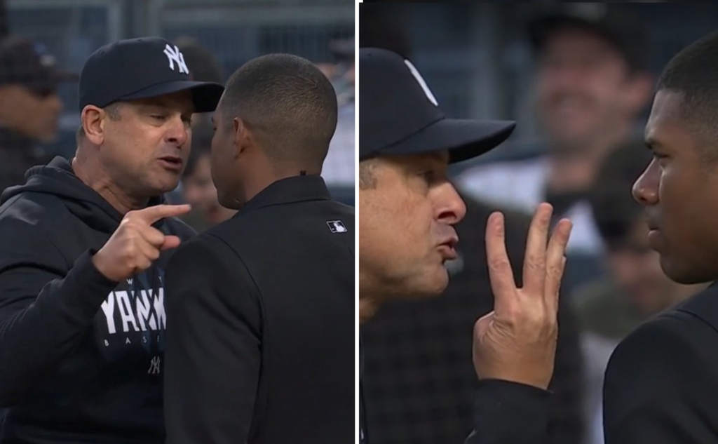 Yankees' Aaron Boone suspended 1 game by MLB for conduct toward umpires