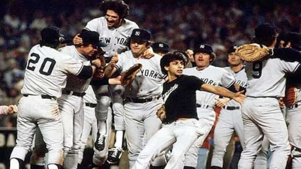 Los New York Yankees de 1978 tras ganar la Serie Mundial.