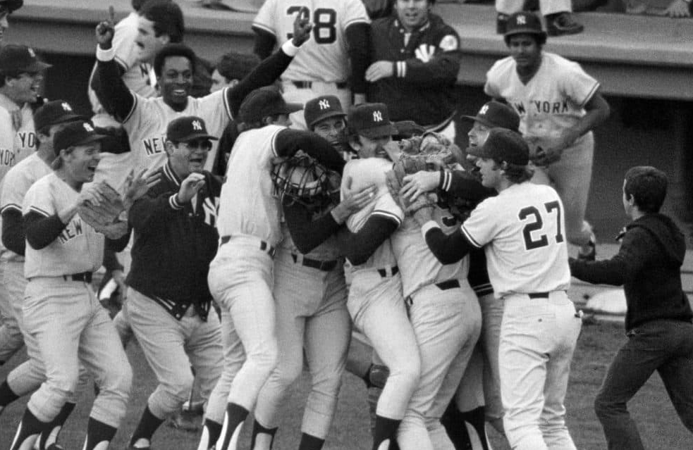 Los New York Yankees de 1978 tras ganar la Serie Mundial.