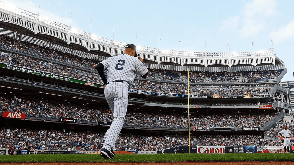 Derek Jeter in his last game at Yankee Stadium on September 25, 2014.