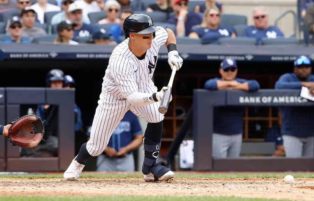 Anthony Volpe is showcasing a smart, small-ball skill in the Yankees' win against the Rays at Yankee Stadium on May 13, 2023.
