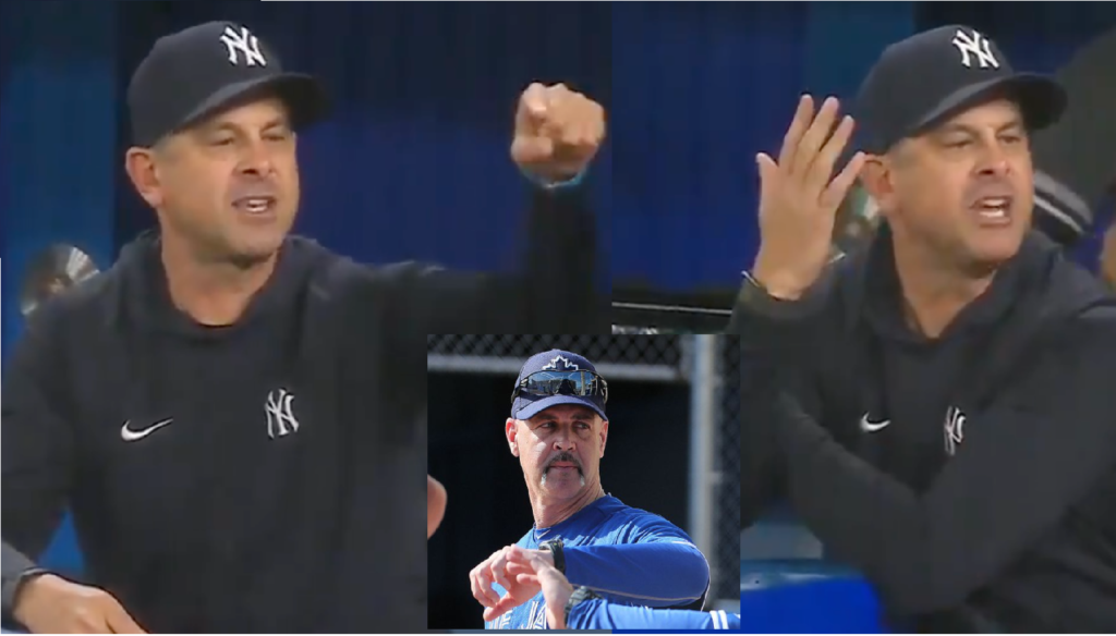 Yankees' Aaron Boone shouted using 'F***' rant at Jay's Pete Walker on May 18, 2023, at Rogers Center.