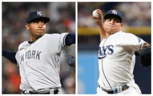 Jhony Brito will start for the Yankees while the Rays have Yonny Chirinos as their starter.