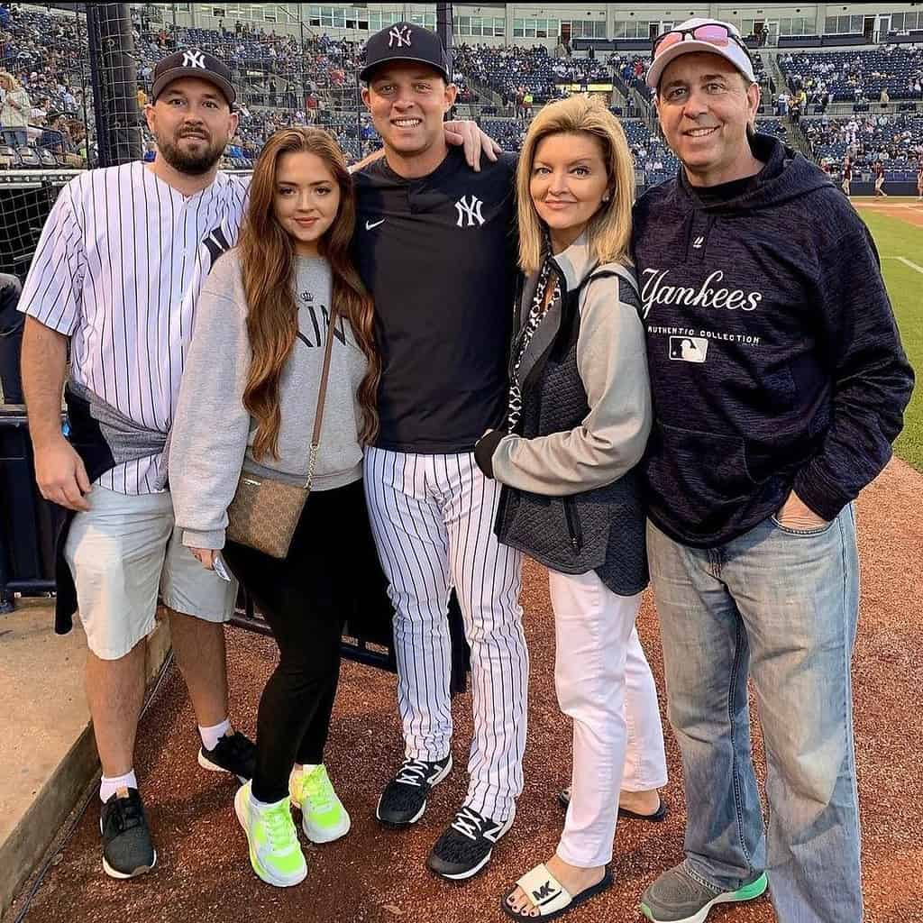 Yankees pitcher Michael King with his family.