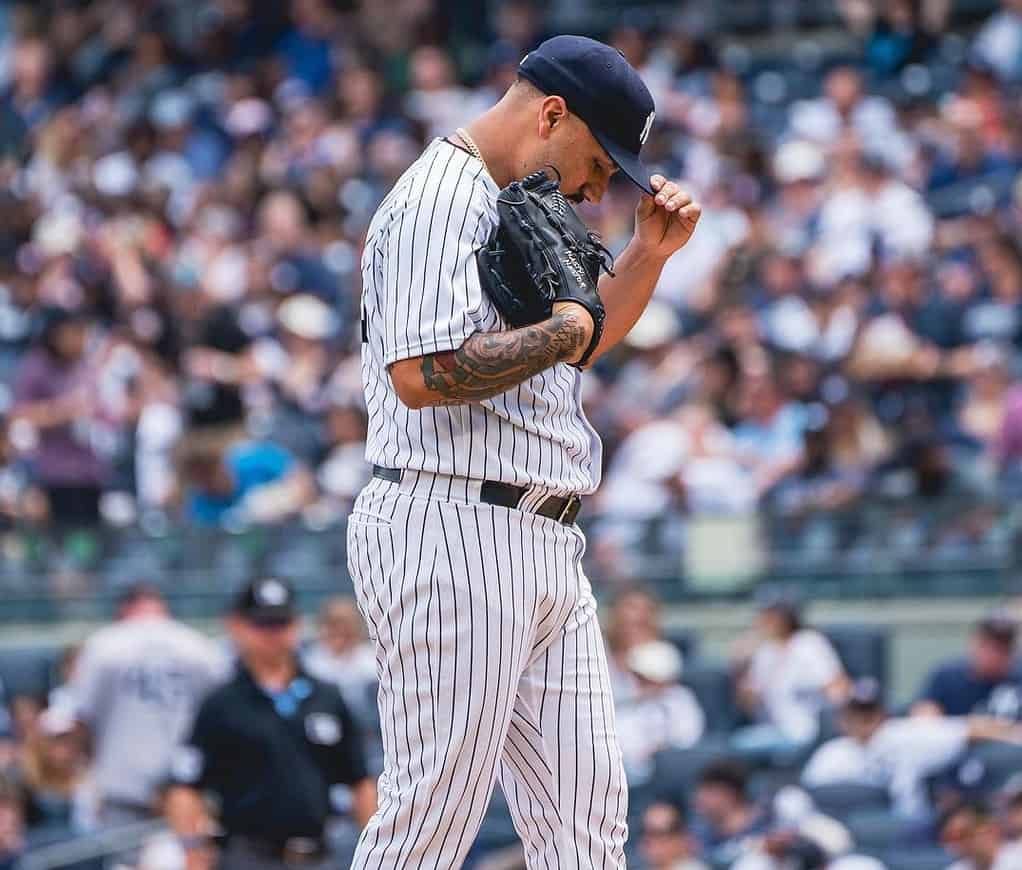 Nestor Cortes of the New York Yankees at Yankee Stadium.