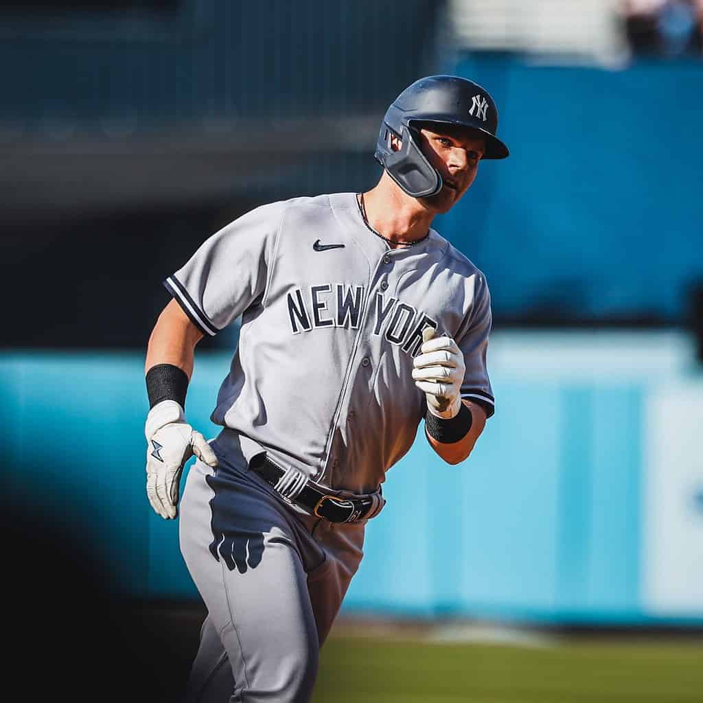 Jake Bauers hit two home runs against the Dodgers helping the Yankees win 6-3 on June 6, 2023, in Los Angeles.  