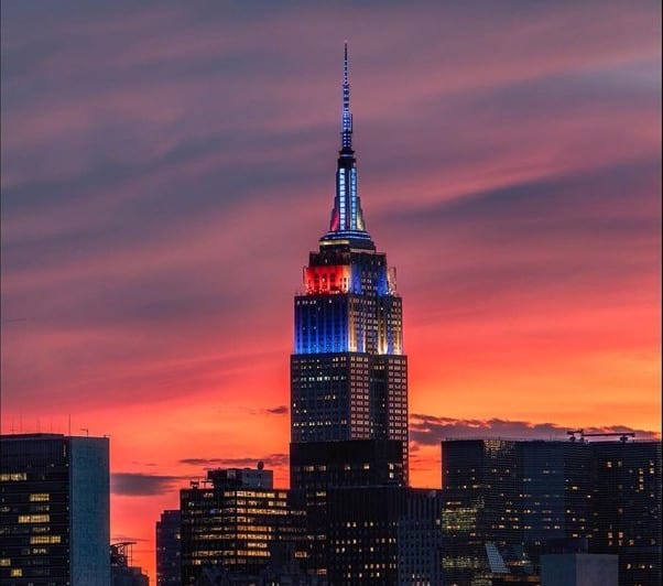 Empire State Building glows with all 30 MLB team colors