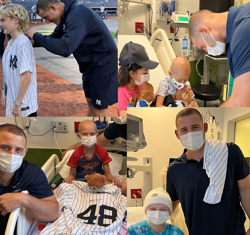 La estrella de los Yankees Anthony Rizzo está con los niños que luchan contra el cáncer