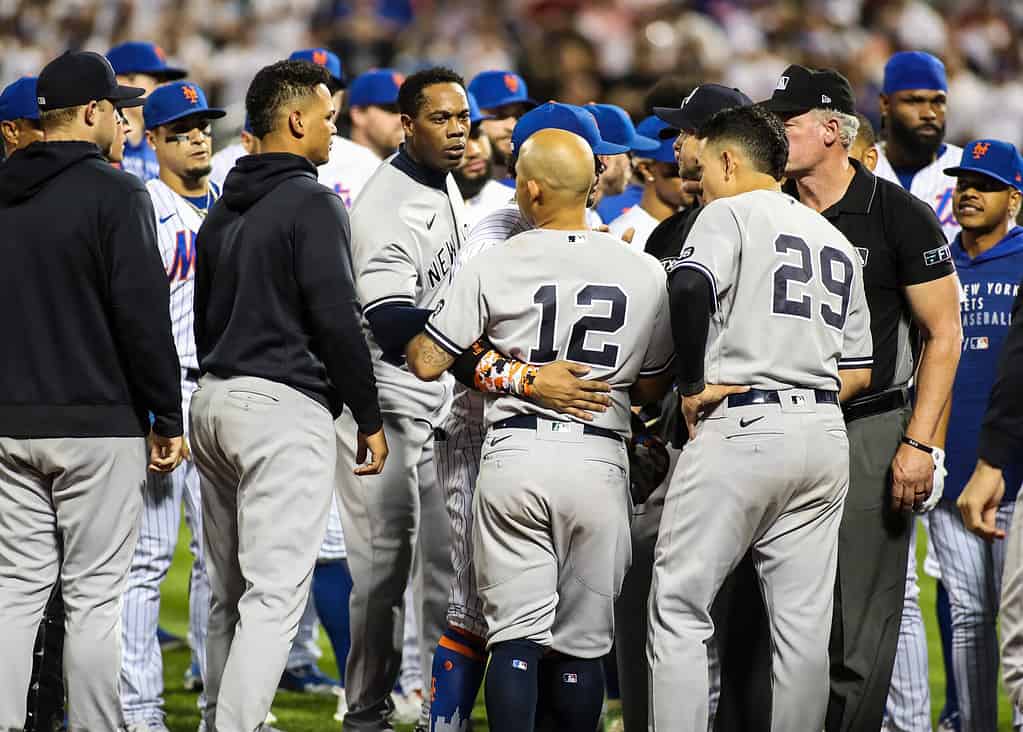 Yankees and Mets benches were cleared after the Yankees vs. Mets game saw intense scuffle, September 12th, 2021, Citi Field.