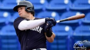 Luke Vout playing at New York Yankees