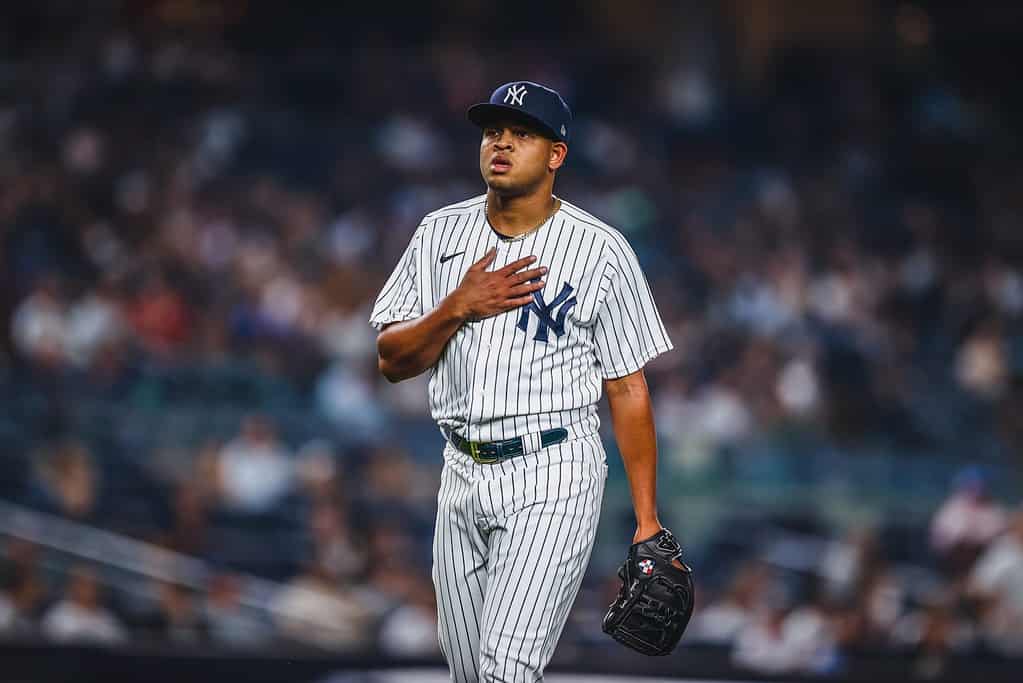 Randy Vasquez is up against the White Sox at Yankee Stadium, where he secures his first win in his second start, on June 08, 2023.