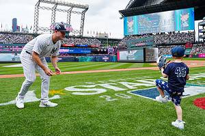 Gerrit Cole prior to his debut at the all-star game, July 11, 2023.