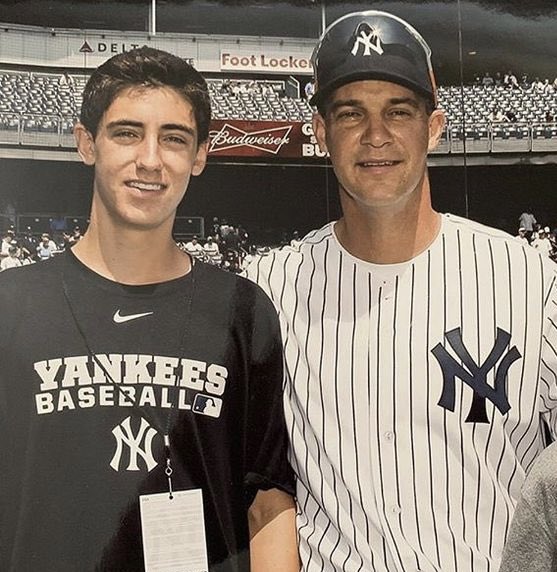 Cody Bellinger y su padre Clay Bellinger, ex jugador de los Yankees.