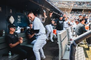 Yankees' Anthony Rizzo in action against the Royals.