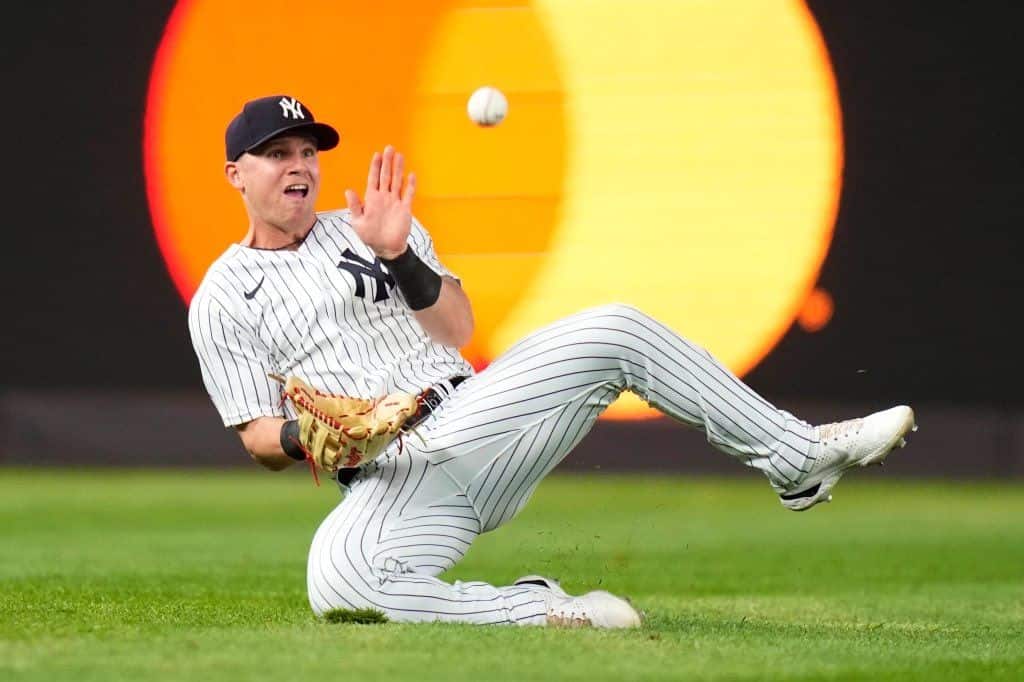 The Yankees, in a season plagued with injuries are about to find out the status of Jake Bauers, who has been plugged into a rotation of left fielders this season. Jake Bauers on a play against the Orioles.