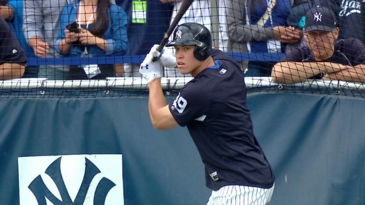 Yankees star Aaron Judge's batting practice