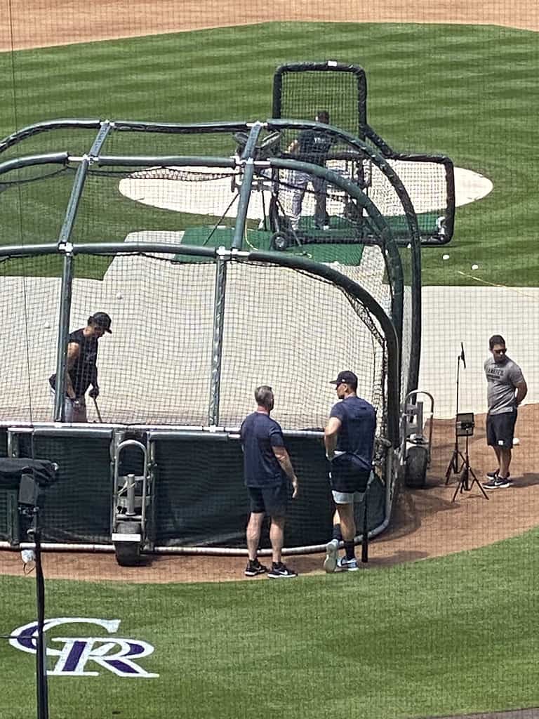 Aaron Judge taking some BP at Coors Field, on Friday, July 14, 2023.