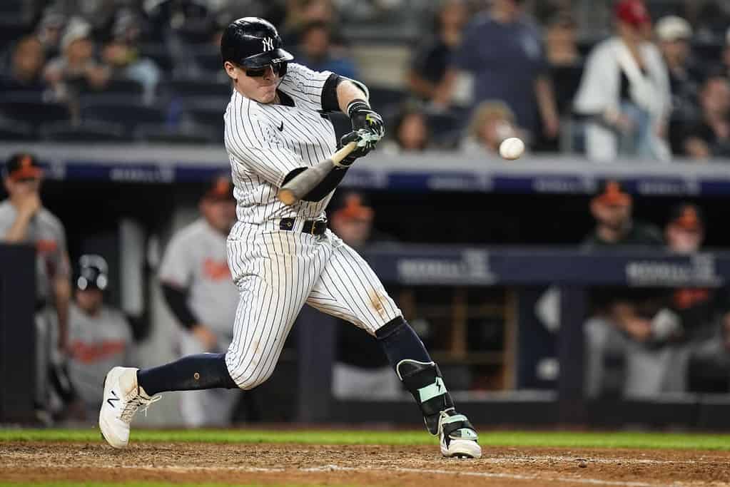 Harrison Bader in action for the NY Yankees.