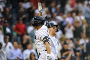 Yankees Aaron Judge and Giancarlo Stanton.